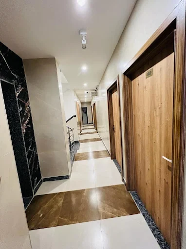 Clean corridor at hostel